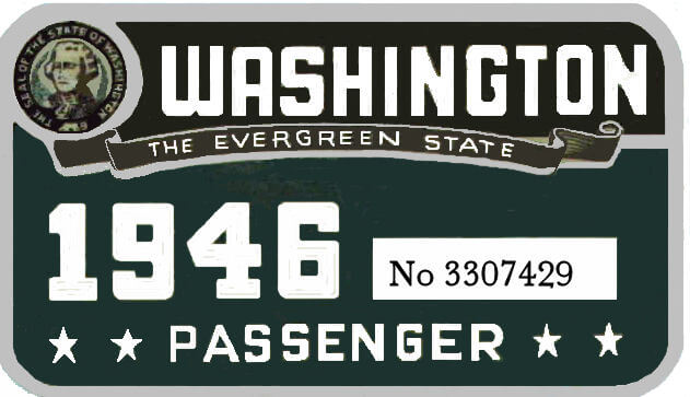 (image for) 1946 Washington registration inspection Sticker